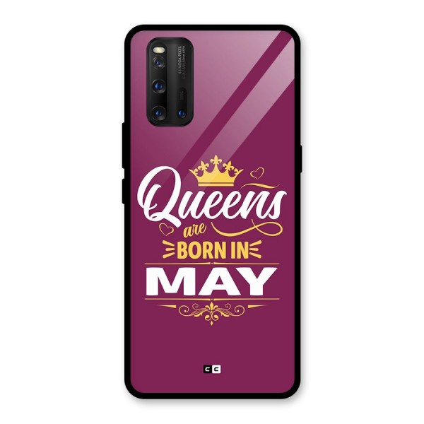 May Born Queens Glass Back Case for Vivo iQOO 3