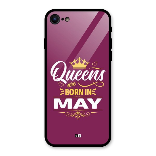 May Born Queens Glass Back Case for iPhone 8