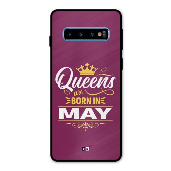 May Born Queens Metal Back Case for Galaxy S10