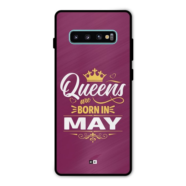 May Born Queens Metal Back Case for Galaxy S10 Plus