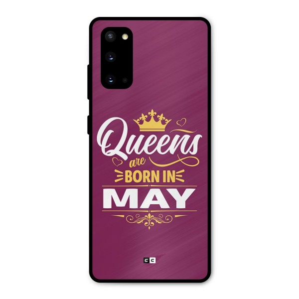 May Born Queens Metal Back Case for Galaxy S20