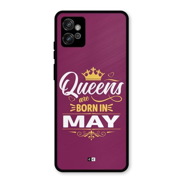 May Born Queens Metal Back Case for Moto G32