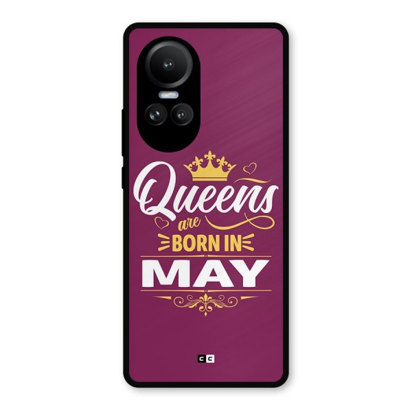 May Born Queens Metal Back Case for Oppo Reno10