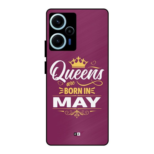 May Born Queens Metal Back Case for Poco F5