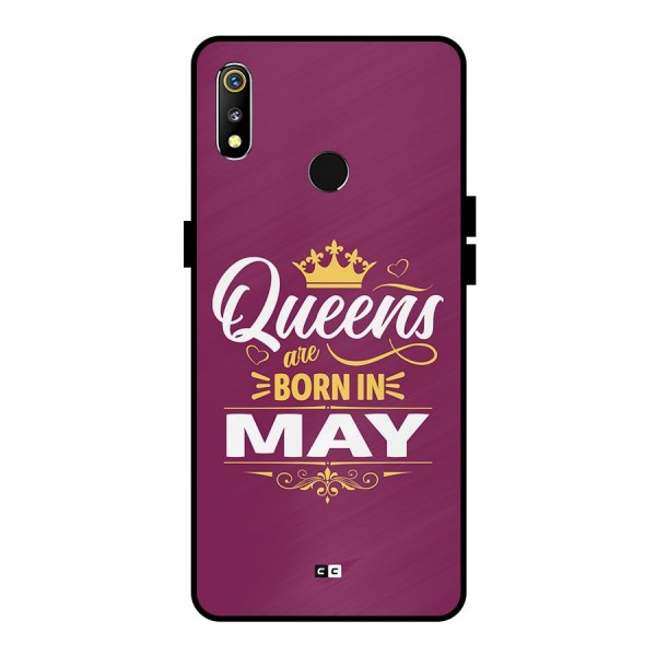 May Born Queens Metal Back Case for Realme 3