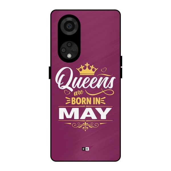 May Born Queens Metal Back Case for Reno8 T 5G