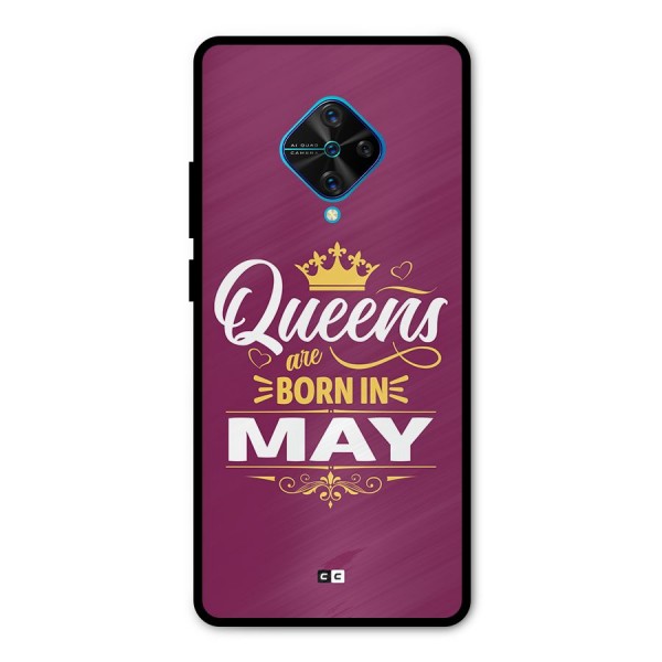 May Born Queens Metal Back Case for Vivo S1 Pro