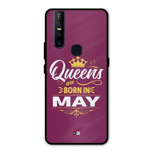 May Born Queens Metal Back Case for Vivo V15