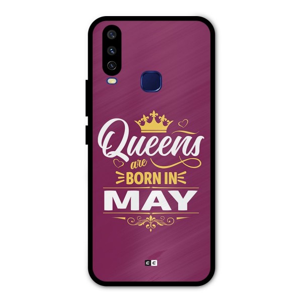 May Born Queens Metal Back Case for Vivo V17