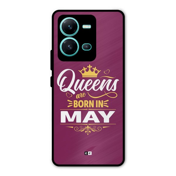 May Born Queens Metal Back Case for Vivo V25