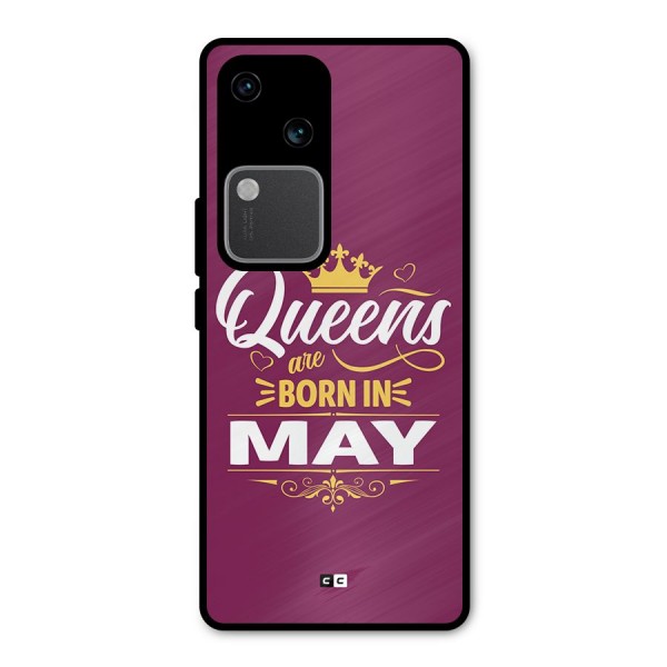 May Born Queens Metal Back Case for Vivo V30