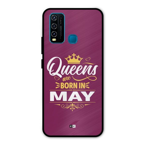 May Born Queens Metal Back Case for Vivo Y30