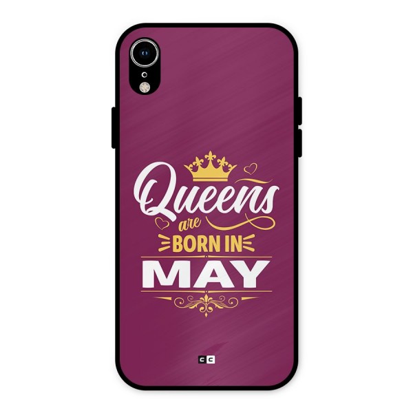 May Born Queens Metal Back Case for iPhone XR