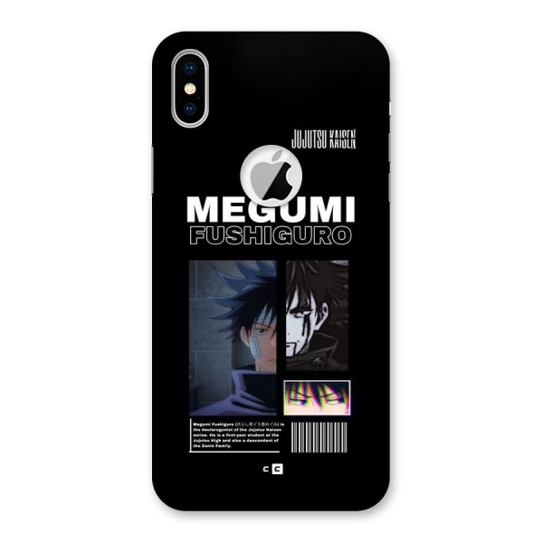 Megumi Fushiguro Back Case for iPhone XS Logo Cut