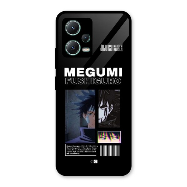 Megumi Fushiguro Glass Back Case for Poco X5