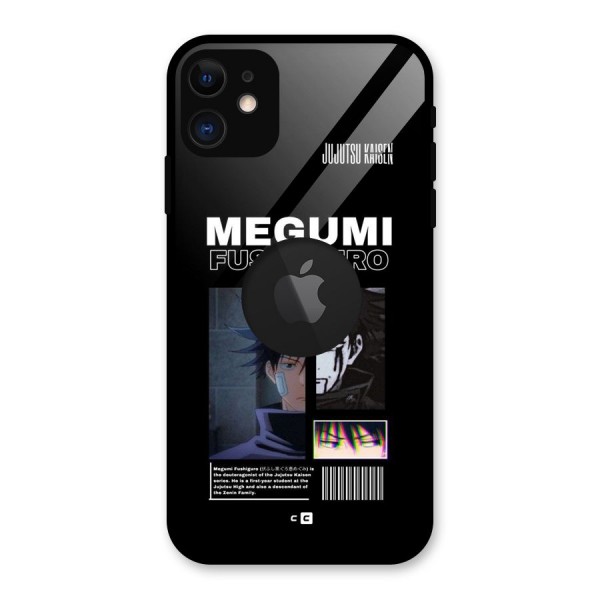 Megumi Fushiguro Glass Back Case for iPhone 11 Logo Cut