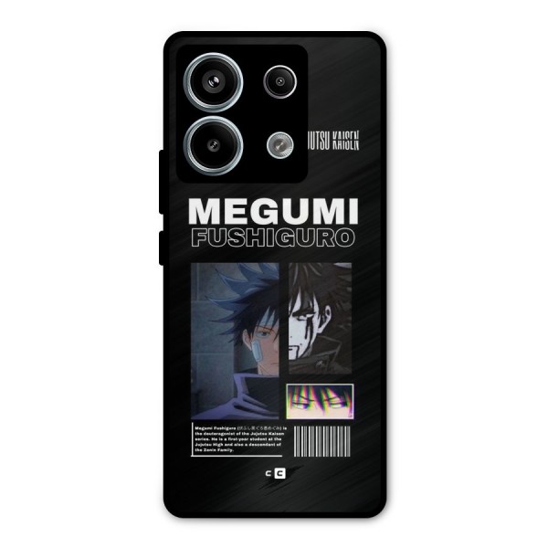 Megumi Fushiguro Metal Back Case for Redmi Note 13 Pro 5G