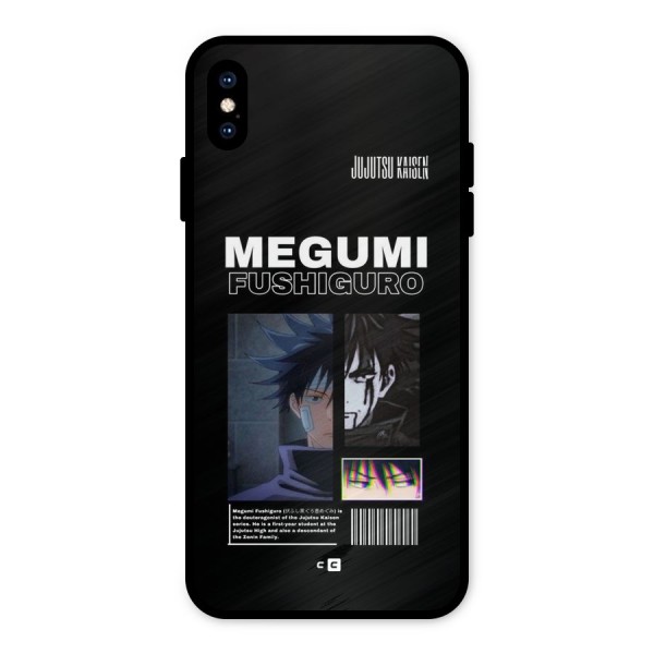 Megumi Fushiguro Metal Back Case for iPhone XS Max