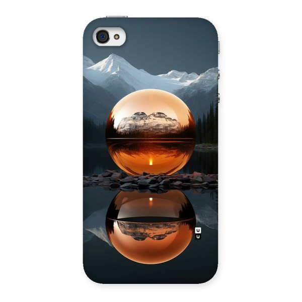 Metal Moon Back Case for iPhone 4 4s