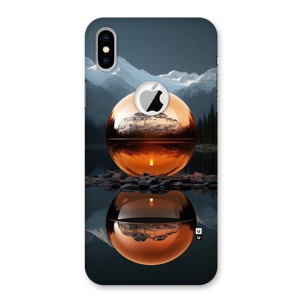 Metal Moon Back Case for iPhone XS Logo Cut