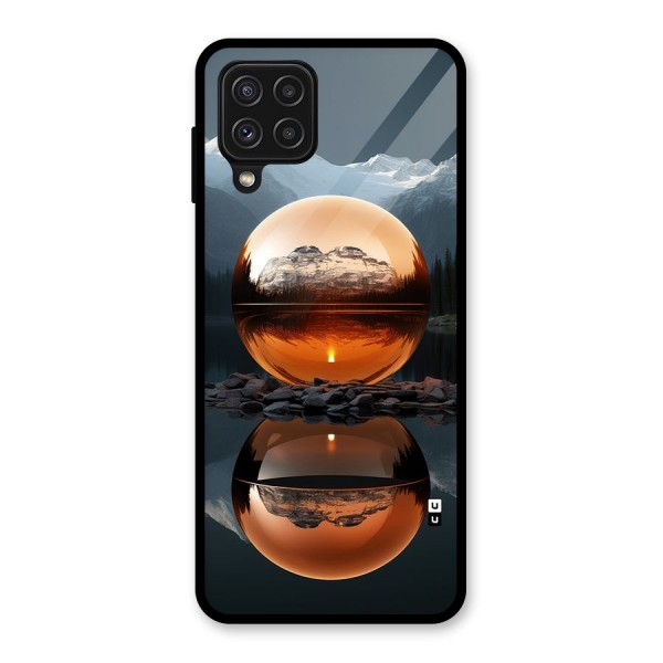 Metal Moon Glass Back Case for Galaxy A22 4G