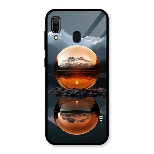 Metal Moon Glass Back Case for Galaxy A30