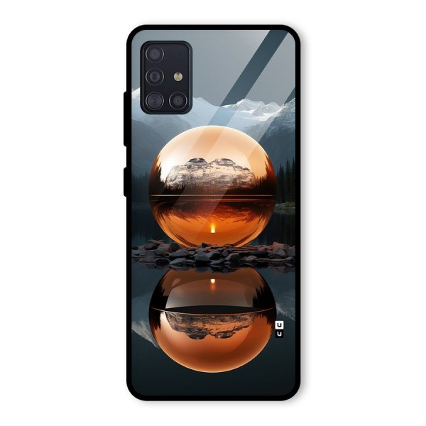 Metal Moon Glass Back Case for Galaxy A51