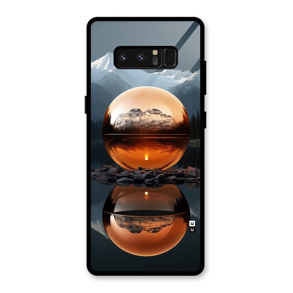 Metal Moon Glass Back Case for Galaxy Note 8