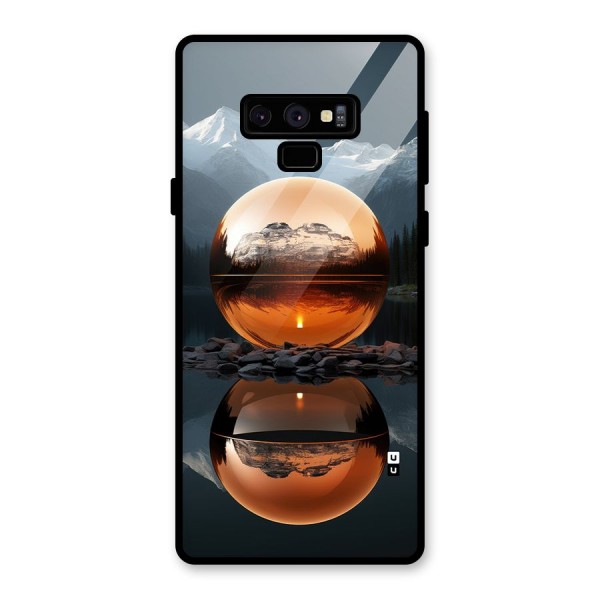 Metal Moon Glass Back Case for Galaxy Note 9