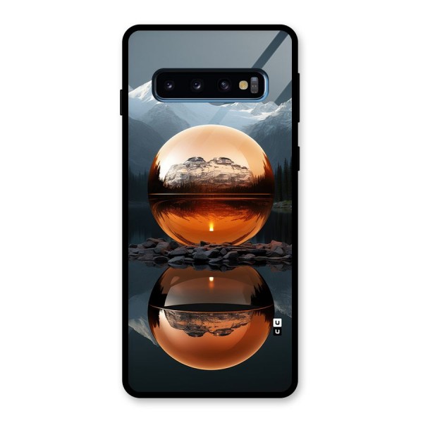 Metal Moon Glass Back Case for Galaxy S10