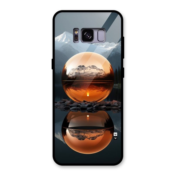 Metal Moon Glass Back Case for Galaxy S8