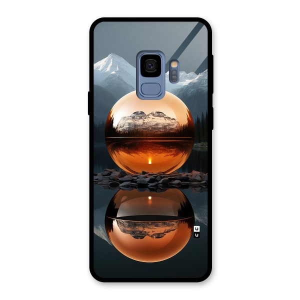 Metal Moon Glass Back Case for Galaxy S9