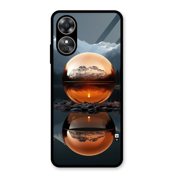 Metal Moon Glass Back Case for Oppo A17