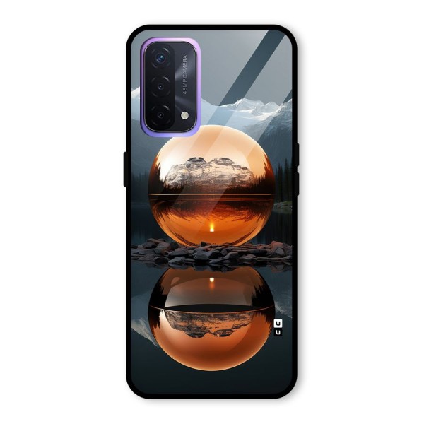 Metal Moon Glass Back Case for Oppo A74 5G