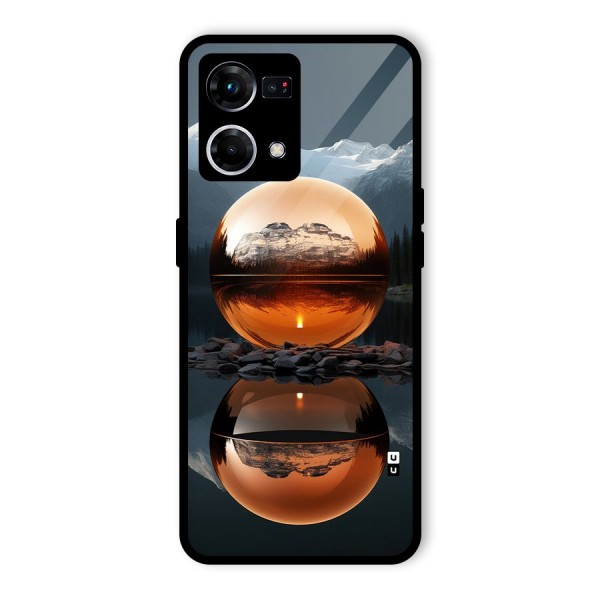 Metal Moon Glass Back Case for Oppo F21 Pro 4G