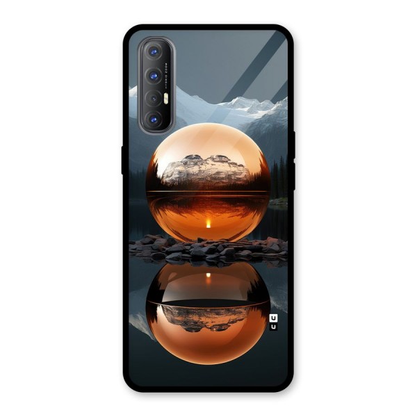 Metal Moon Glass Back Case for Oppo Reno3 Pro