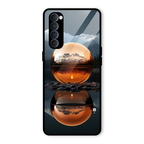 Metal Moon Glass Back Case for Oppo Reno4 Pro