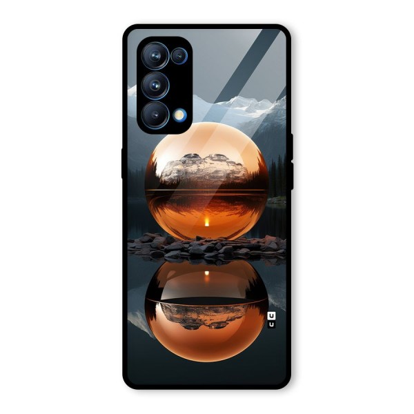 Metal Moon Glass Back Case for Oppo Reno5 Pro 5G