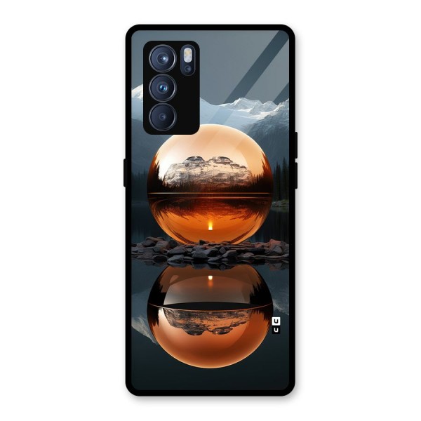 Metal Moon Glass Back Case for Oppo Reno6 Pro 5G