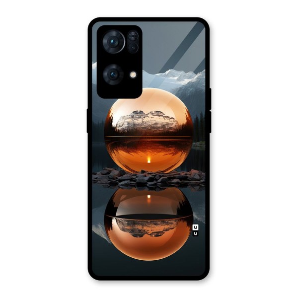 Metal Moon Glass Back Case for Oppo Reno7 Pro 5G