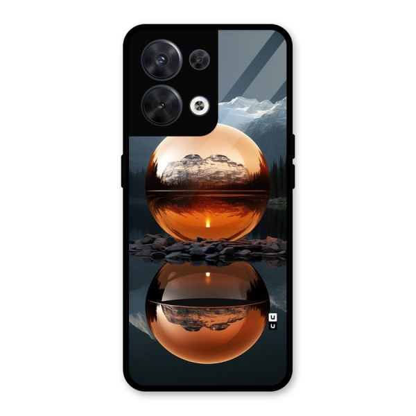 Metal Moon Glass Back Case for Oppo Reno8 5G