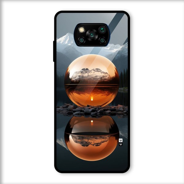 Metal Moon Glass Back Case for Poco X3