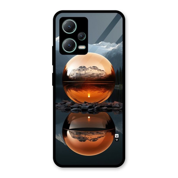 Metal Moon Glass Back Case for Poco X5