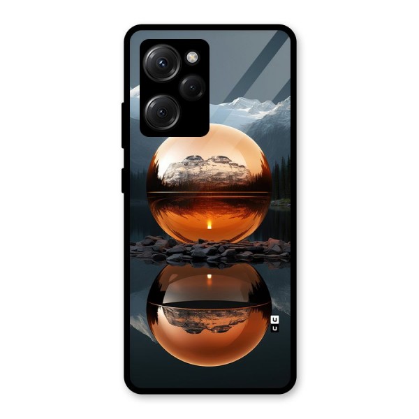 Metal Moon Glass Back Case for Poco X5 Pro