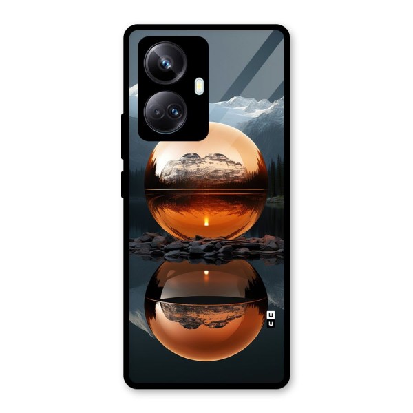 Metal Moon Glass Back Case for Realme 10 Pro Plus