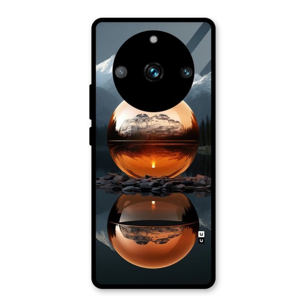 Metal Moon Glass Back Case for Realme 11 Pro