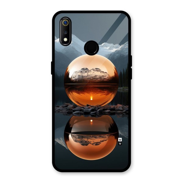 Metal Moon Glass Back Case for Realme 3i