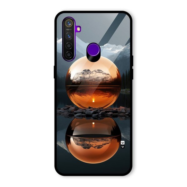 Metal Moon Glass Back Case for Realme 5 Pro