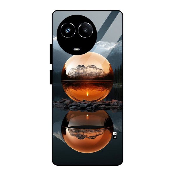 Metal Moon Glass Back Case for Realme Narzo 60X