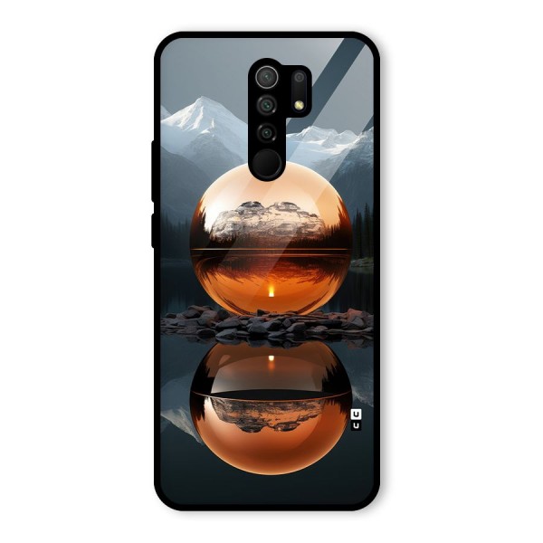 Metal Moon Glass Back Case for Redmi 9 Prime